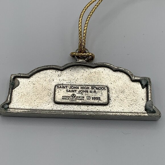 1995 Aitkens Pewter Saint John High School Ornament - Made in Canada - Picture 2 of 6